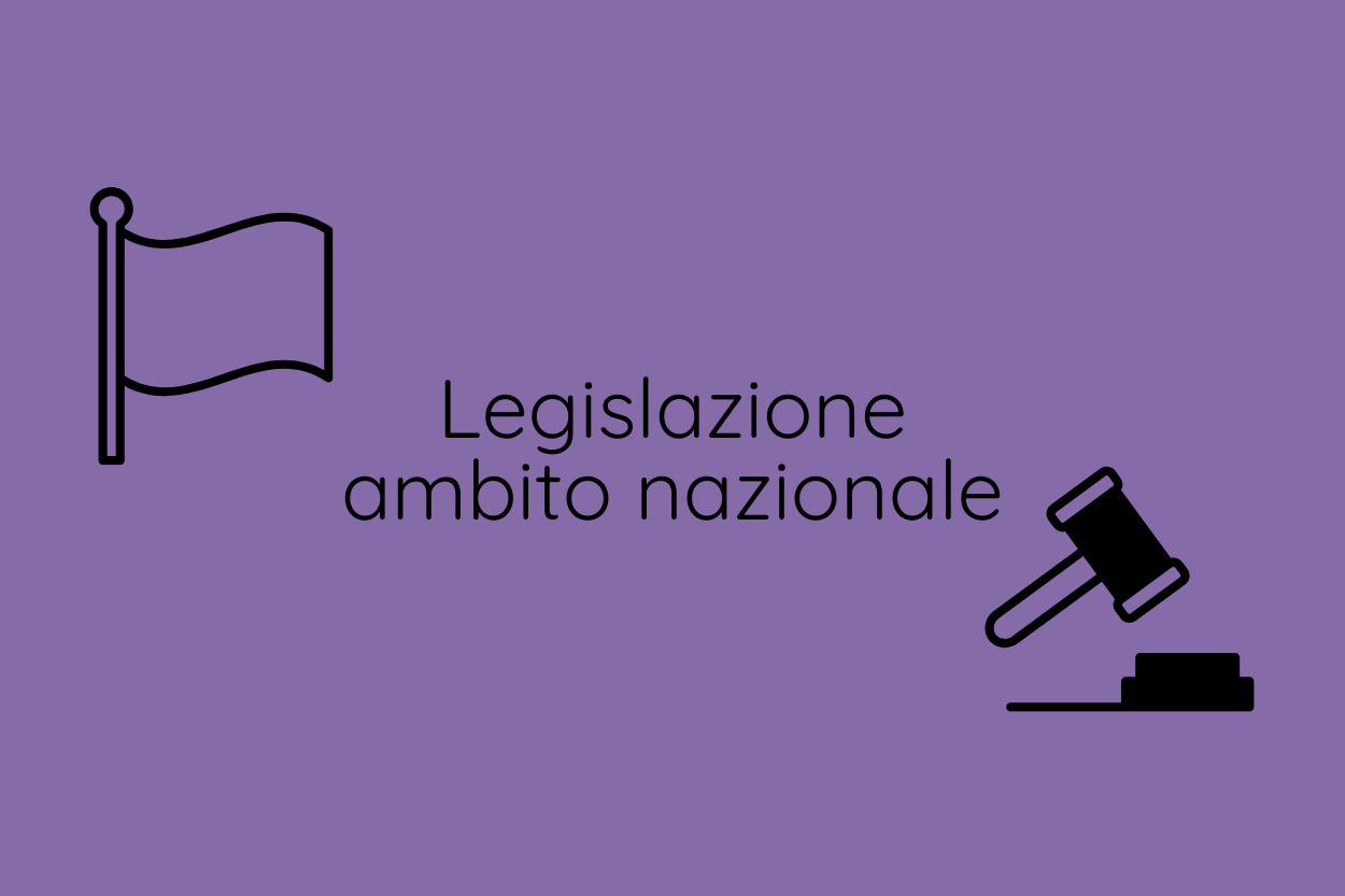 Legislazione a livello nazionale